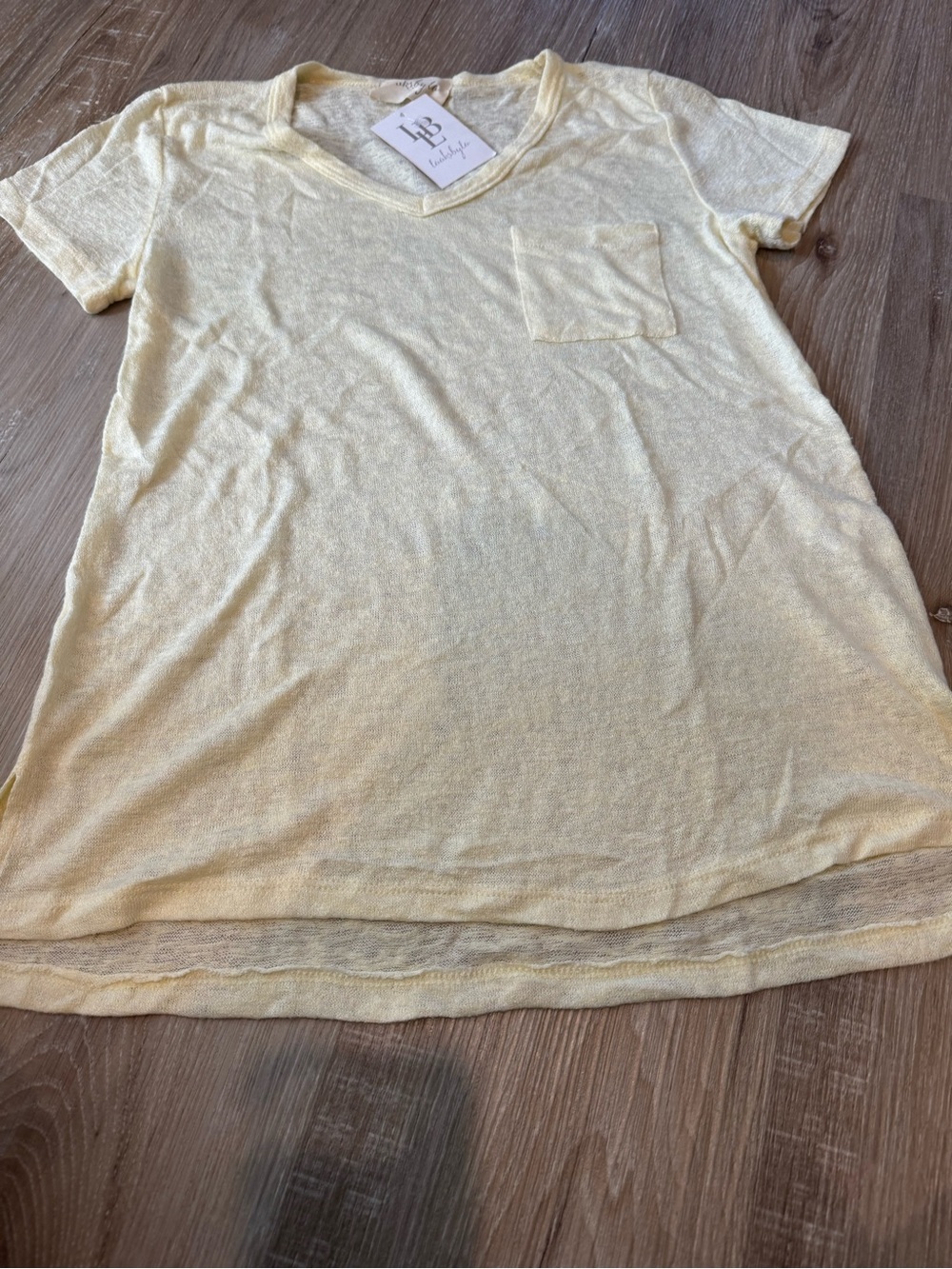 Light Yellow Kids Pocket Tee by LB (Unbranded)